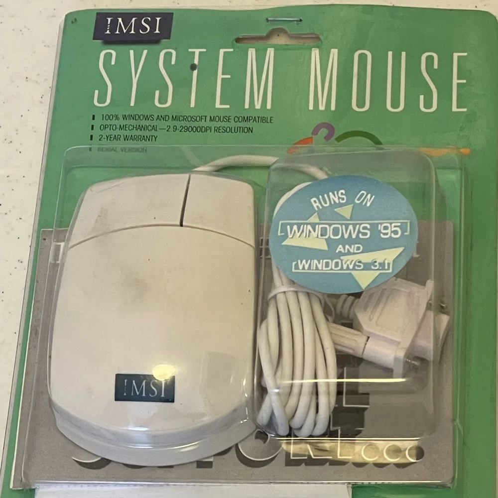 IMSI System Mouse ~ Y2K ~ NEW IN PACKAGE